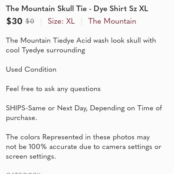 Rare* The Mountain Spooky Skull Shirt Sz XL - Picture 7 of 7